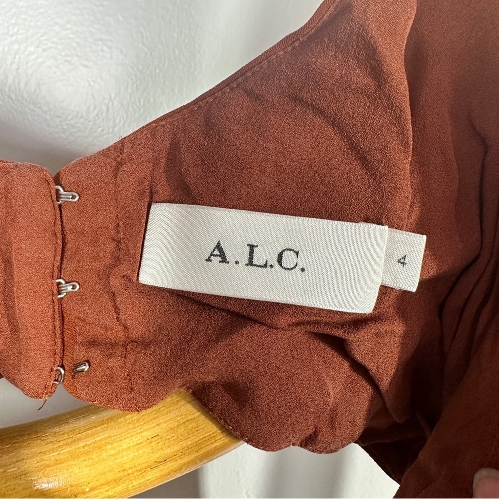A. L. C. Two Piece Connected Rust Jumpsuit sz 4 - Picture 6 of 7